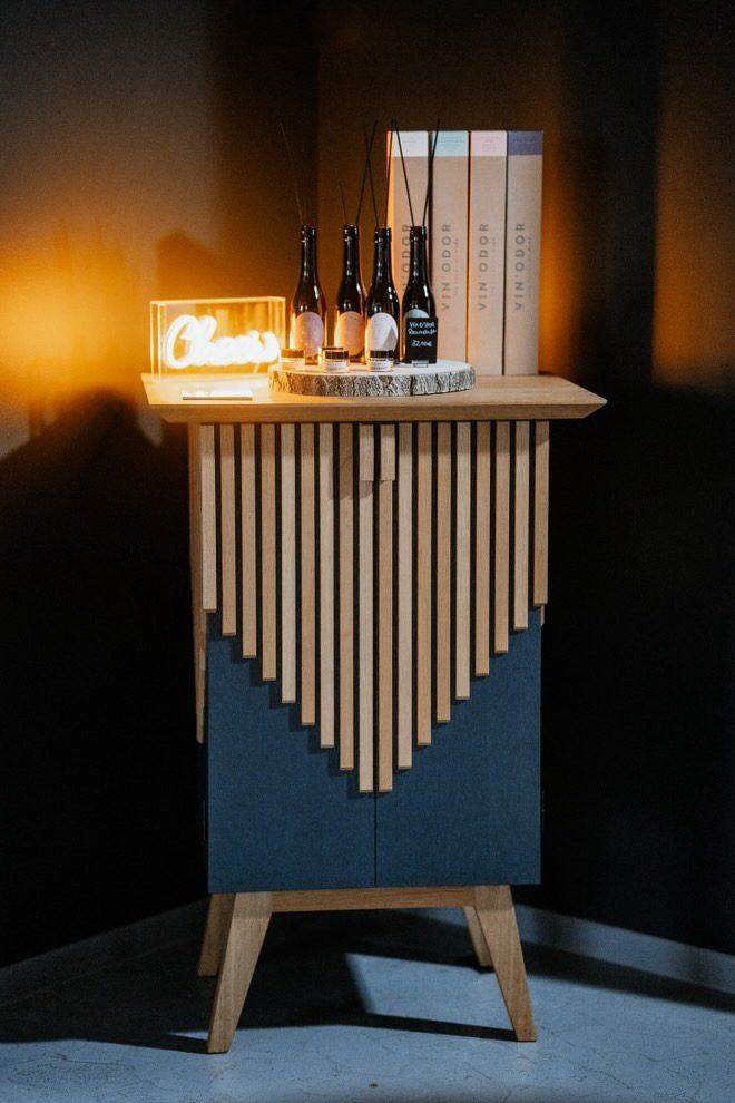 Der Weinschrank heute im Einsatz in einer Vinothek
